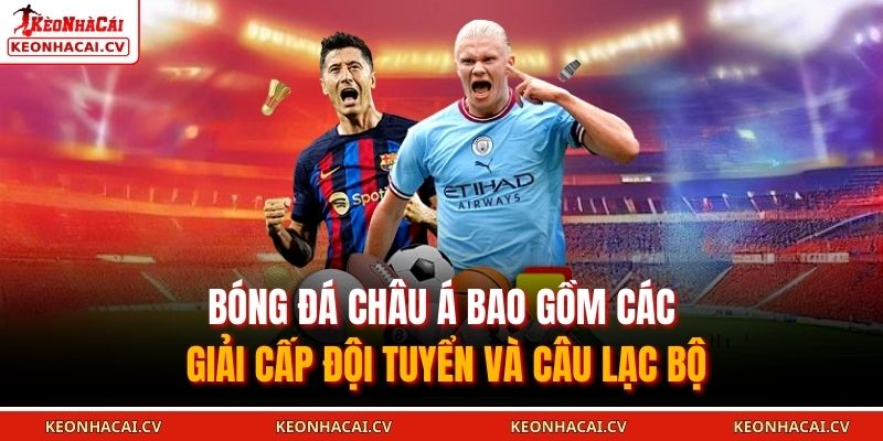 Bóng đá châu Á bao gồm các giải cấp đội tuyển và câu lạc bộ