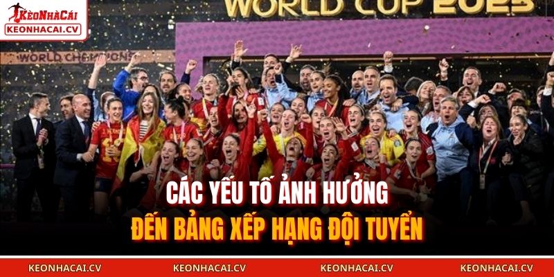 Các yếu tố ảnh hưởng đến Bảng Xếp Hạng Đội Tuyển 
