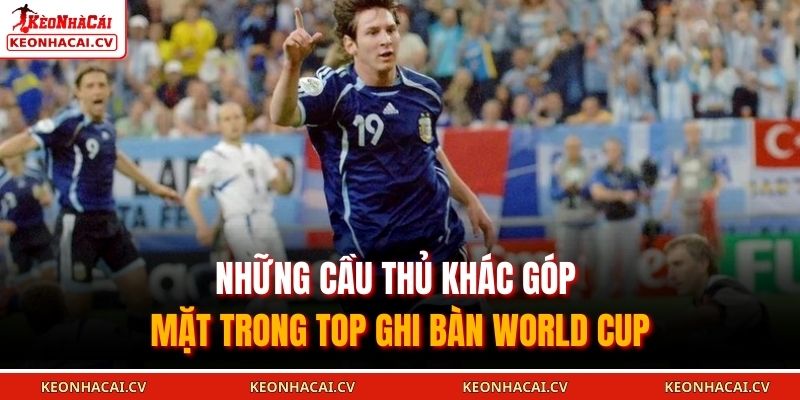 Những cầu thủ khác góp mặt trong top ghi bàn World Cup